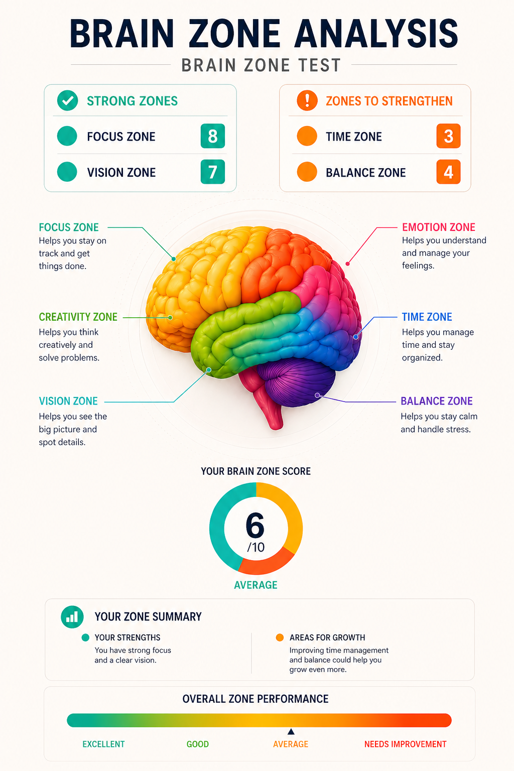 Brain Zone test results infographic preview